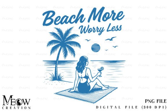 Download Summer Beach More Worry Less PNG - Beach more worry less Collection