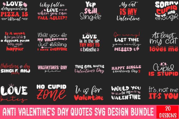Download Anti Valentine's Day Quotes Svg Design - Premium Resources