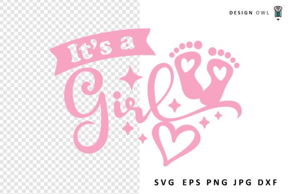 Download It's a Girl - Gender Reveal SVG - Gender reveal svg Collection